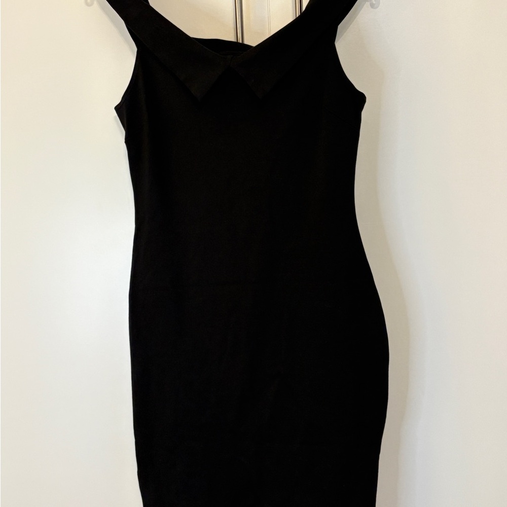 LAST CALL! A'gaci Black Off-the-Shoulder Sheath Dress - Picture 2 of 8